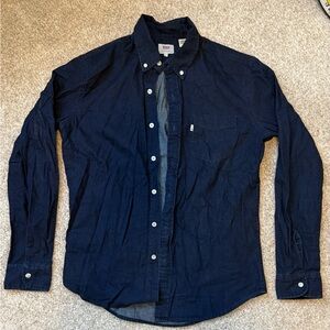 Levi's Men's Dark Navy Long-Sleeve Button-Down Shirt